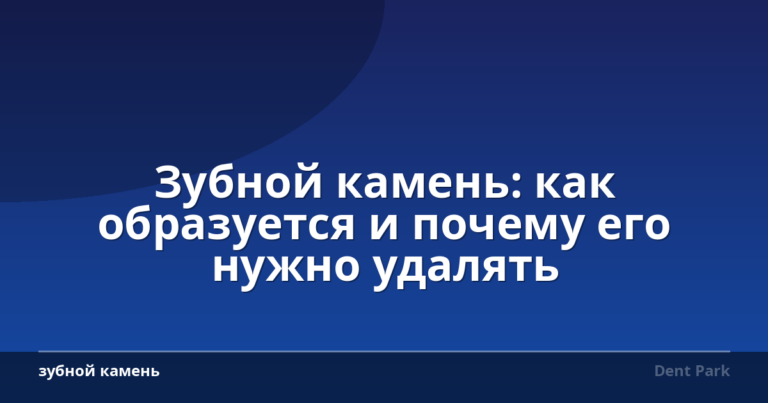 Зубной камень: как образуется и почему его нужно удалять