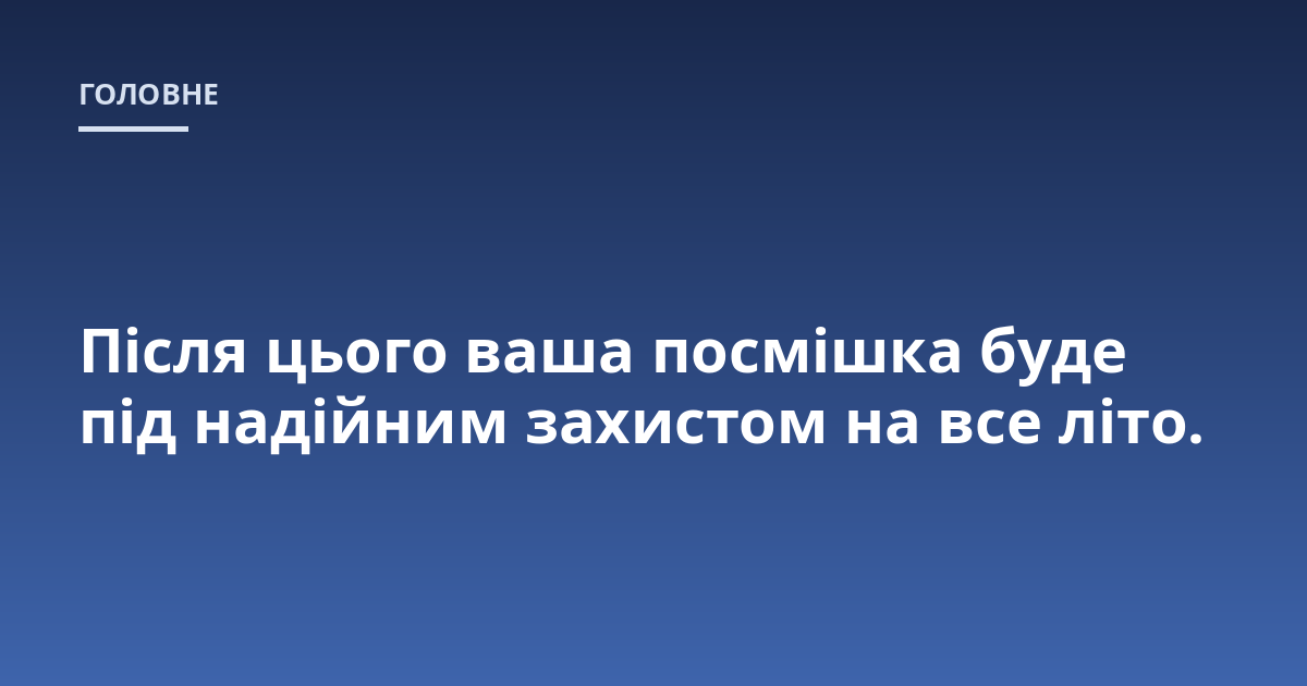 Після цього ваша посмішка буде під надійним захистом на все літо.